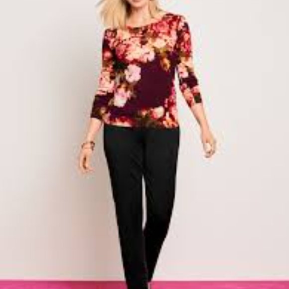 Talbots Vintage Black 100% Wool High Waist Slim Ankle Lined Trousers Size 10 - Picture 2 of 12